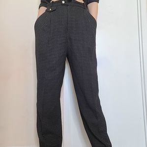 vintage wool checkered size 14 dark academia